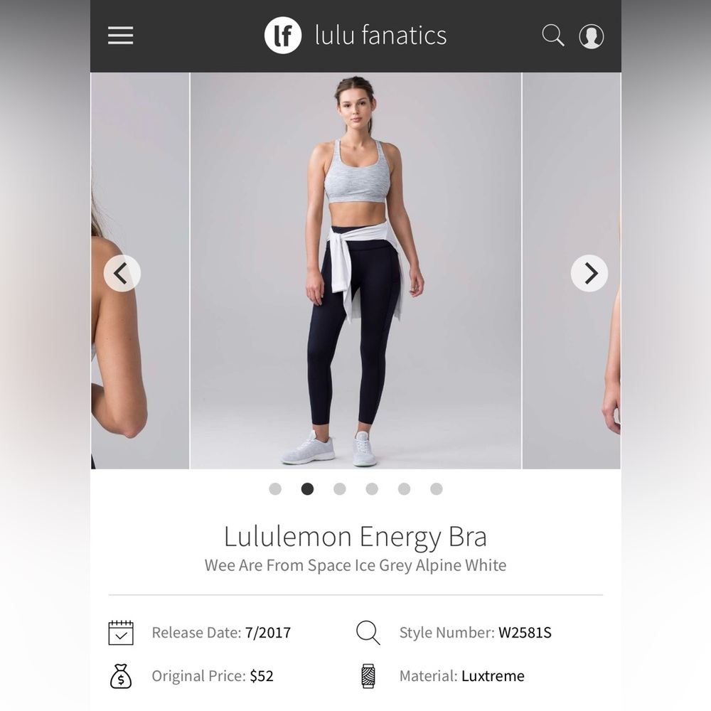 EUC Lululemon Energy Bra
